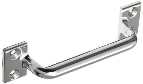 Image of Monroe Zinc Non Threaded Pull Handle, Round Grip, Polished Chrome Finish, 4-1 /2 inch Mounting Hole Center To Center, 1-1 /4 inch Projection, Silver Color (Pack of 1)