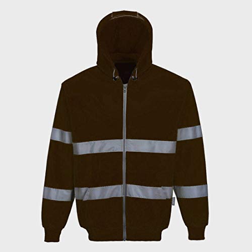 Sweat à capuche haute visibilité pour rester protégé du vent froid grâce à son ourlet
