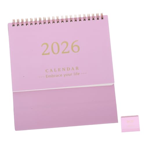 FUNOMOCYA ミニ卓上カレンダー 折りたたみスタンド付き コンパクト省スペー