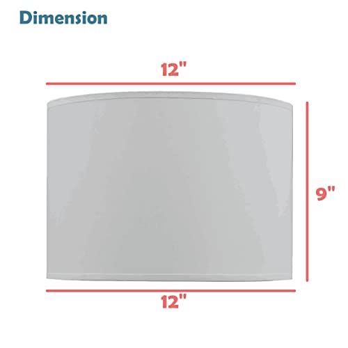 Image of Aspen Creative 31605, Drum Spider Lamp Shade, Water Hyacinth, 12 inch Top x 12 inch Bottom x 9 inch Height