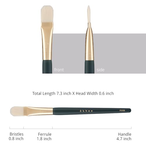 [SOO ADOR] okhee Wide Concealer & Detail Base Brush PIV06 - Perfeito para aplicação de corretivo sem