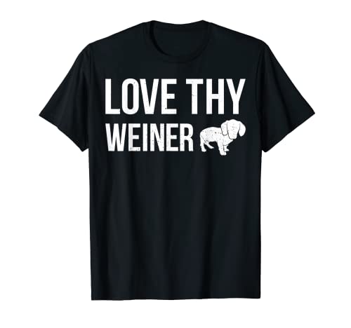 Love Thy Weiner, camiseta con aspecto vintage para dueño de Dachshund Camiseta