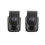 Koltster ALSM2037 Two Single Speedloader Carrier/Case/Pouch with Belt Clip for Smith&Wesson Genuine