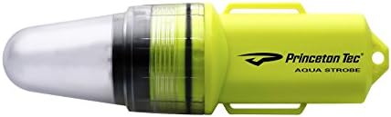 Princeton Tec Aqua Strobe 100 Lumen LED Light with 360 Degree Pattern, IPX8 Water Resistance PFD Strobe Light for Under Water Sports, Outdoor Exploration, and General Safety, Neon Yellow