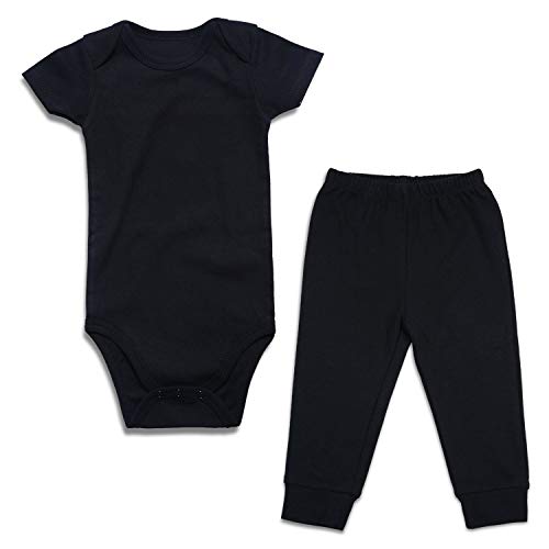 Image of SOBOWO 2-Piece Unisex Baby Bodysuit and Pants Outfits Set for Newborn Boys Girls 0-9 Months