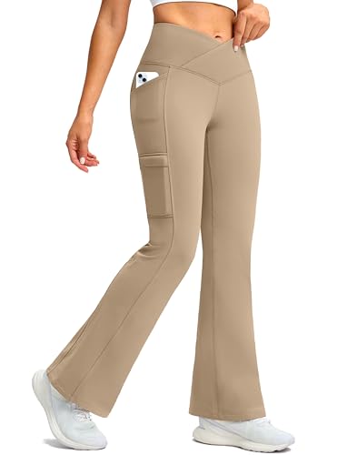 G Gradual Women's Fleece Lined Pants Water Resistant Thermal Flare Leggings - image 1