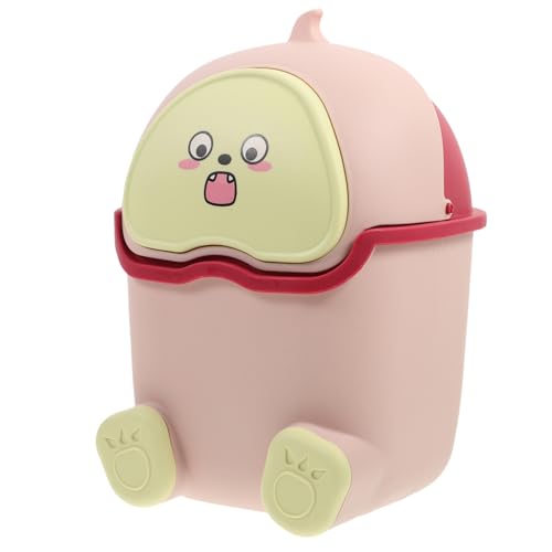 SOESFOUFU Waste Paper Basket Plastic Mini Waste Bin with Lid for Office Desk Home Living Room