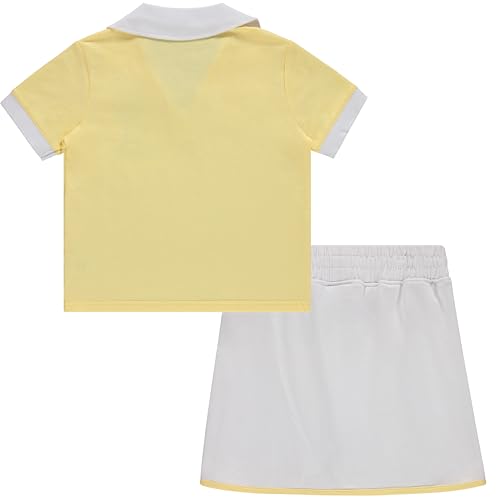 Disney Girls Lilo & Stitch 2-Piece Set – Embroidered Soccer Jersey & Shorts - Polo T-Shirt & Skort – Sizes 4-162