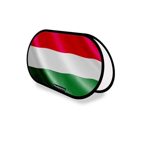 Drapeau Hongrie Ovale en Polyester 70x120cm pour Support Publicitaire
