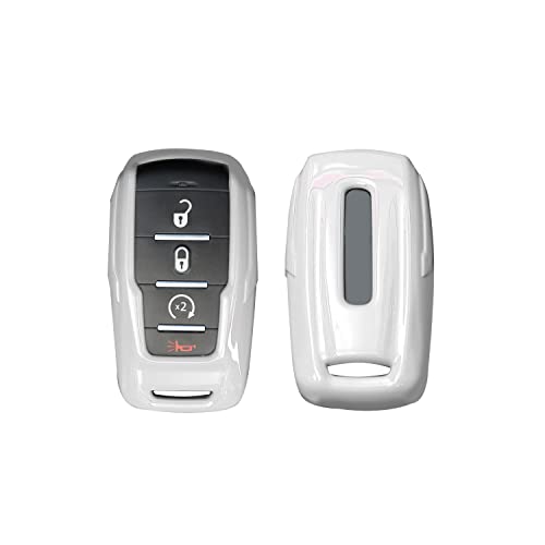 Image of Key Fob Case Cover Key Bag Holder Protection Shell Accessories for Dodge RAM 2018-2026,White