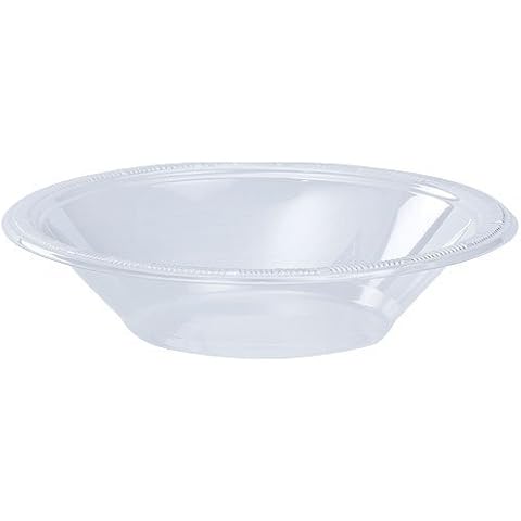 Hanna K. Signature Collection 100 Count Plastic Bowl, 12-Ounce, Clear Cover
