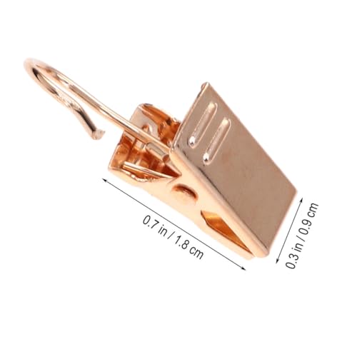 Clips de cortina de hierro dorado antideslizante para baño y ventanas pack de 100 piezas 3