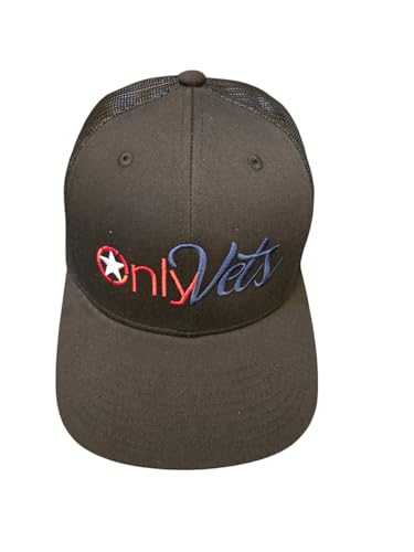 Image of USA Only Vets Hat Flag Veteran Hat for Men Women, Funny Embroidered American Army Military Baseball Cap
