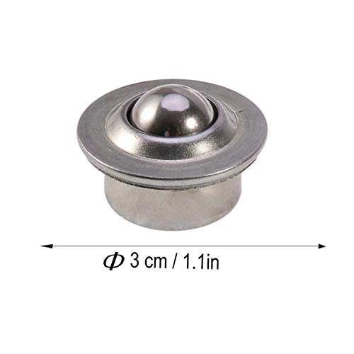 Hemoton 10Pcs Rolamento Rolamento Esfera de Aço Rodízios de Rolamento Flange Unidade de Transferênci