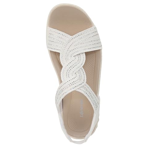 Bzees For Lifestride Women's Lilly Sandal, Bright White, 7.5 UK - Image 4