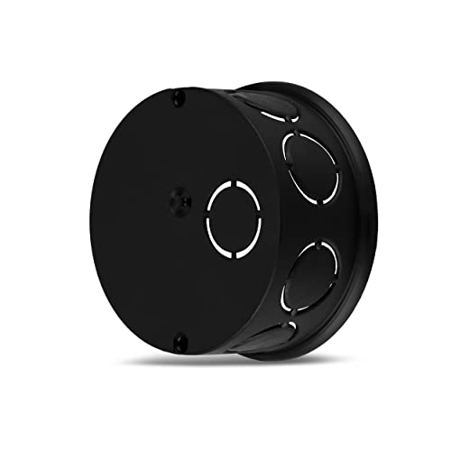 REV Abzweigdose, 25 Stück, Verteilerdose Ø 70 x 36 mm mit 8 Einführungen, schwarz