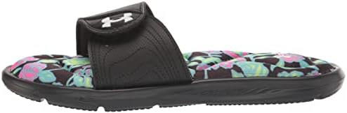 Under Armour Girls Ignite Vi Graphic Fb Slide Sandal, Black (002)/White, 1 little_kid | Image 7