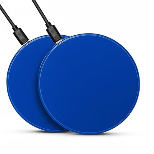 2Pcs Wireless Charger,15W Max Wireless Charging Pad Compatible with iPhone16/16Plus/16Pro /iPhone15/15Pro/15Plus/iPhone14/iPhone13/12/11/X/XR/XS/SE/8,Samsung Galaxy S25/S24/S23/S22/S21/S20/S10 (Blue)