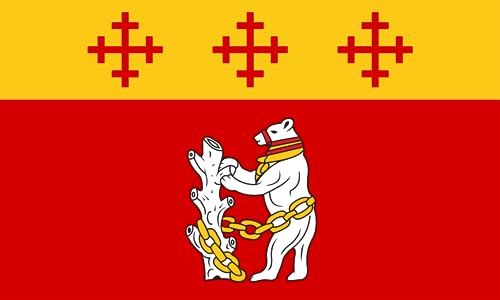 Drapeau Warwickshire 1.35m² de qualité supérieure format paysage