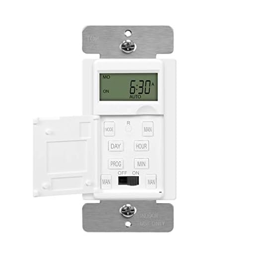 ENERLITES - HET01-C-W Programmable Digital Timer Switch for Lights, Fans, Motors, 7-Day 18 ON/OFF Timer Settings, Single Pole, Neutral Wire Required, UL Listed, HET01-C, White