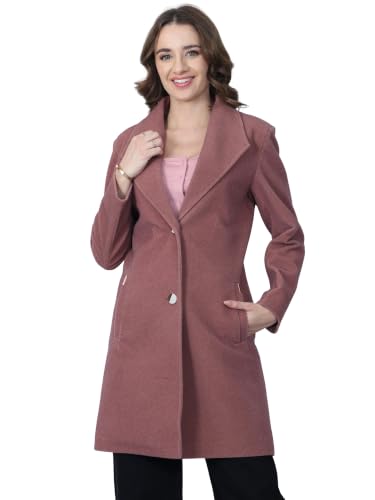 Image of PLAGG Women's Notched Lapel Long Overcoat