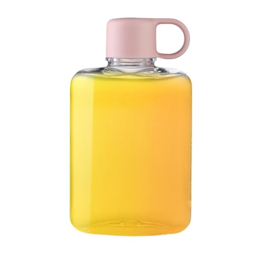 Botella de agua cuadrada – Botella de agua delgada de viaje de 360 ml, botella de agua pequeña | Botella de agua cuadrada portátil para deportes, botella de agua plana a prueba de fugas para