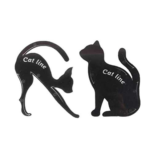 2pcs Cat Eyeliner Template Premium PVC Material Rauchy Eyes Make -up Applikatoren Katze geformtes Augen Liner Guide Schablone für Make -up -Anfänger