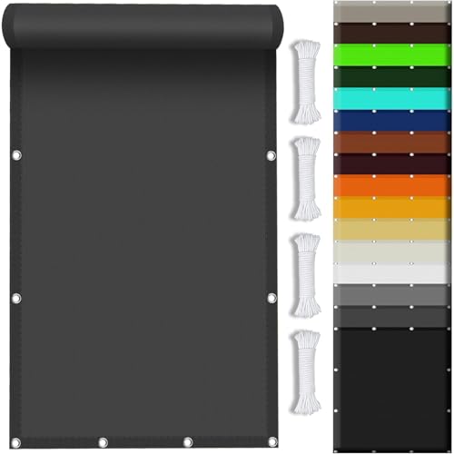 Voile d'ombrage rectangulaire gris foncé résistant aux intempéries