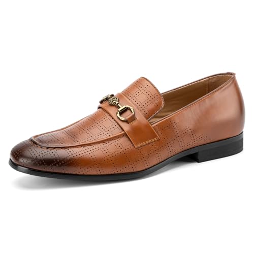 Image of JITAI Men's Lindford Moc Toe Bit Slip-on Penny Loafer Party Shoes