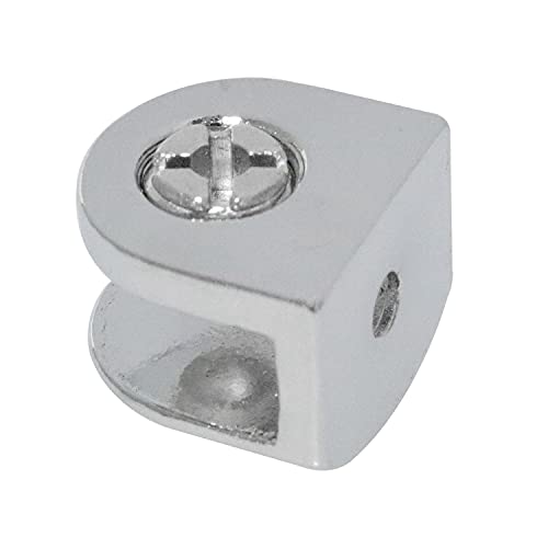 Chenjin Glass Clamp 4Pcs Adjustable Frameless Rectangle Glass Shelf Holders Support Mirror Bracket Clamps Shelf Clip With Screws And Anchors For 3-8Mm Glass Acrylic Wood #TOP3