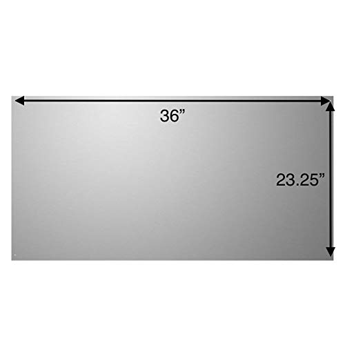 Stainless Steel Backsplash, 36" X 23.25" With Hemmed Edges #TOP1