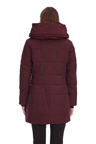 Alpine North Women's Vegan Down Mid-Length Parka Coat, Grape, Medium #TOP1