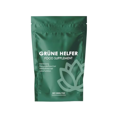 Polvo Verde Vegano 200g Superalimento, Mezcla de Plantas con Matcha/Germen de Grano/Espiralina, Rica en Vitaminas, Minerales e Inulina Prebiótica para una Alimentación Equilibrada