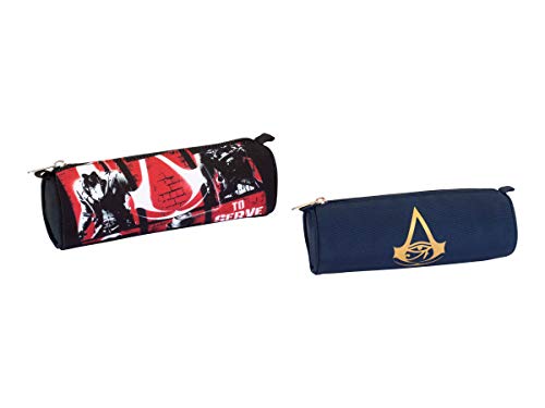 1 Trousse Ronde Fourre Tout ASSASSIN'S CREED - 22 x 7 cm - 2 Visuels Aléatoires
