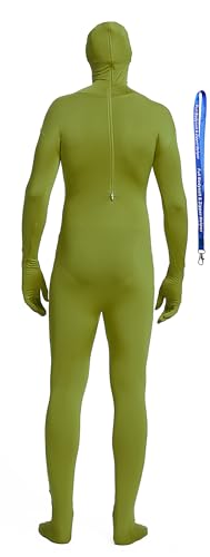 Image of Full Bodysuit Include Zipper Helper Unisex Spandex Stretch Adult Costume Zentai Disappearing Man Body Suit