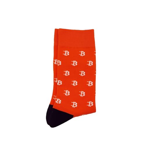 Men's Bitcoin Socks – Crypto BTC Novelty Crew Socks, Funny Cotton Sock for Men, Cryptocurrency Gift Idea - Image 4