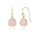 Simulated Pink Opal Drop Earrings
