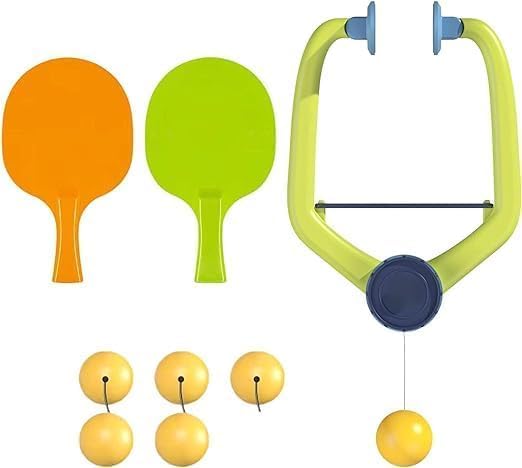 SHIVAARO Fun Hanging Table Tennis Trainer Set for Kids - Includes 6 Ping Pong Balls & 1 Pair of Paddles - Self-Training Gaming Kit for Ages 5-8 (Multicolor) (B0D1YDW8Q2) Amazon Price History, Amazon Price Tracker