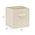 Amazon Basics Collapsible Fabric Storage Cubes Organizer with Handles, Sturdy, Beige, 10.5-x-10.5-x-11-inch, Pack of 6
