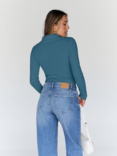 Image of Trendy Queen Women's Turtleneck Long Sleeve Shirts Basic Underwear Tops Winter Clothes 2026