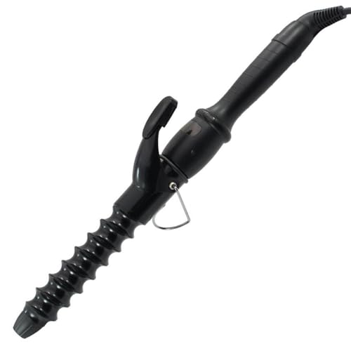 Spiral Curling Iron 32mm/1.25 Inch Hair Curler Waver, 1 1/4 Inch Electric Spiral Curling Wand for Long/Medium Hair, LCD Display Beach Waving Hair Curler Iron Dual Voltage