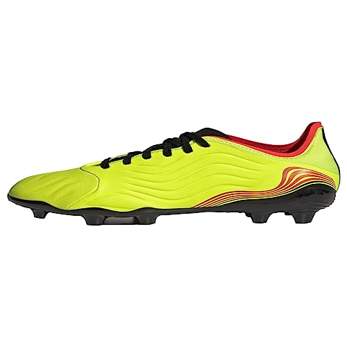 adidas Unisex Big Kids COPA Sense.1 Firm Ground Soccer Cleats, Team Solar Yellow/Solar Red/Core Black (us_Footwear_Size_System, Big_Kid, Men, Numeric, Medium, Numeric_5_Point_5)