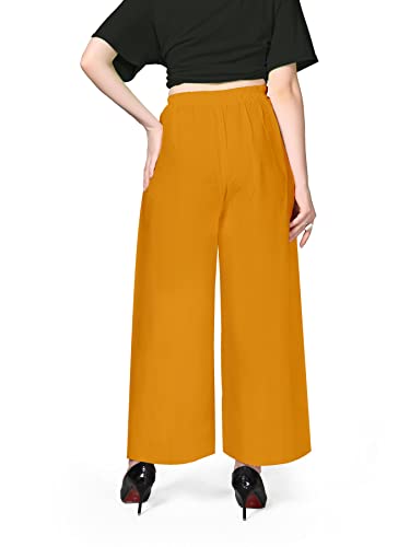 Image of Pranjal Women's Premium Regular Fit Rayon Palazzo - Free Size, Fits Up to 2XL, Stylish & Comfortable (Plazo P)