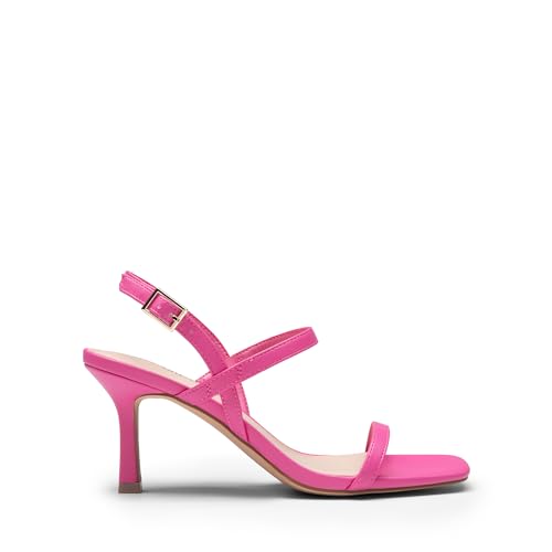 Image of DREAM PAIRS Womens Slingback Heels Square Open Toe Strappy Sandals Ankle Strap High Heeled Dressy Shoes