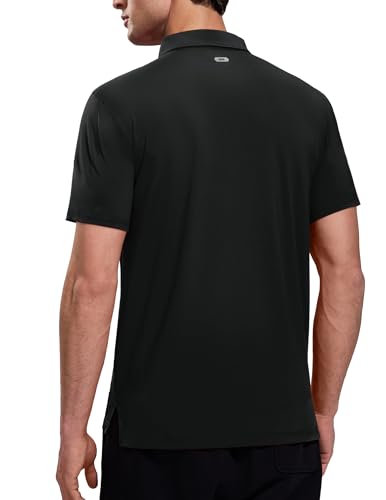 Image of MIER Polo Shirts for Men Short Sleeve Dry Fit Performance Golf Tennis Active Collared Shirts, UPF 50+ Sun Protection