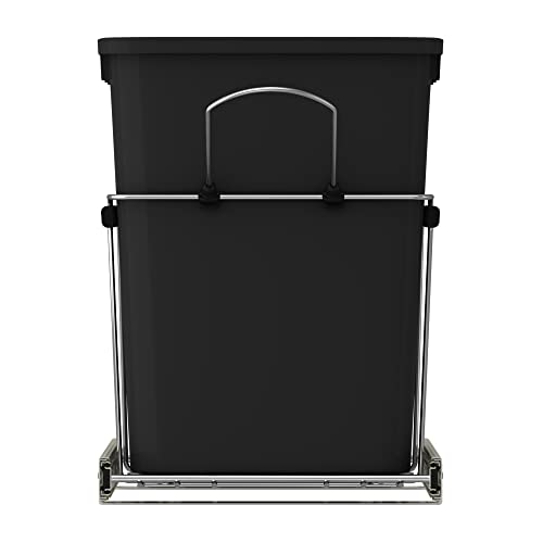 Contenedor de basura doble con tapa abatible 35 qt negro miniatura 7
