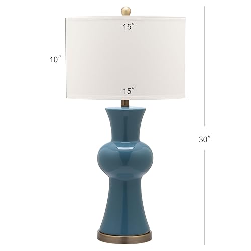 Lámpara de Mesa Cerámica Azul 30 pulgadas Set 2 miniatura 4