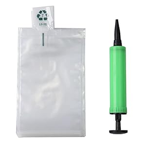 Miupoo Klare Luftpolstertasche mit Pumpe 50 Stück