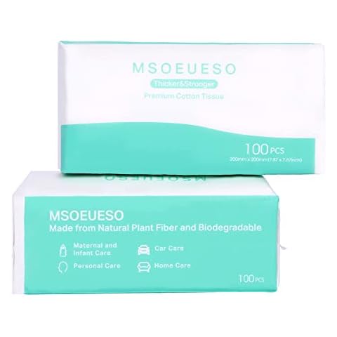 MSOEUESO Biodegradable Facial Cotton Tissue Wipes Cover