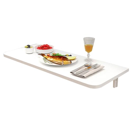 Genérico Mesa Plegable de Pared, Escritorio de Pared con Soporte de Estante de Metal, Escritorio Colgante para Espacios pequeños, complemento hogar, la Oficina, la Cocina y el Comedo